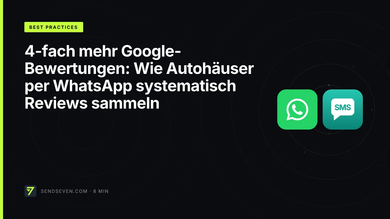 4-fach mehr Google-Bewertungen: Wie Autohäuser per WhatsApp systematisch Reviews sammeln