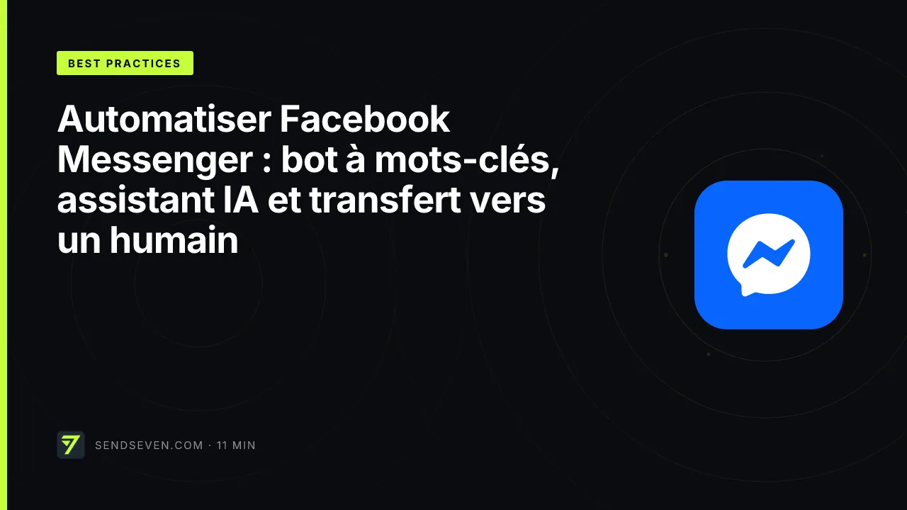 Automatiser Facebook Messenger : bot à mots-clés, assistant IA et transfert vers un humain