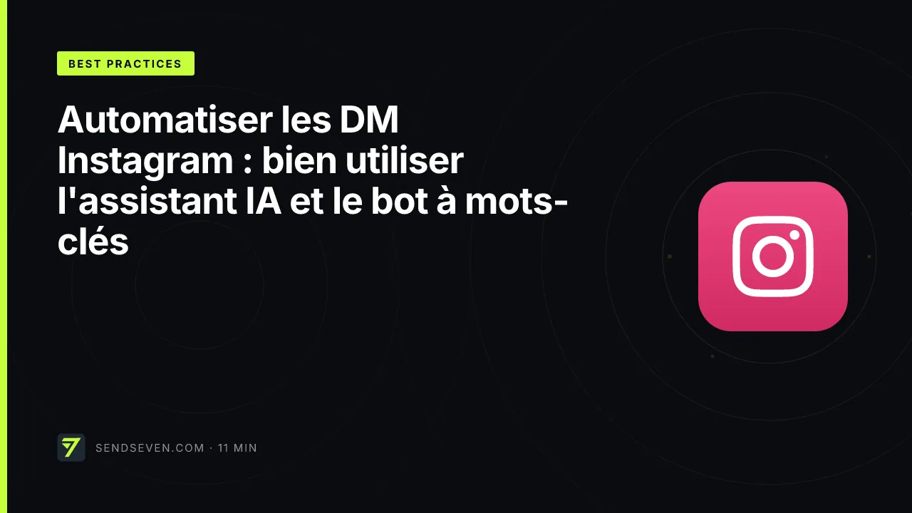 Automatiser les DM Instagram : bien utiliser l'assistant IA et le bot à mots-clés