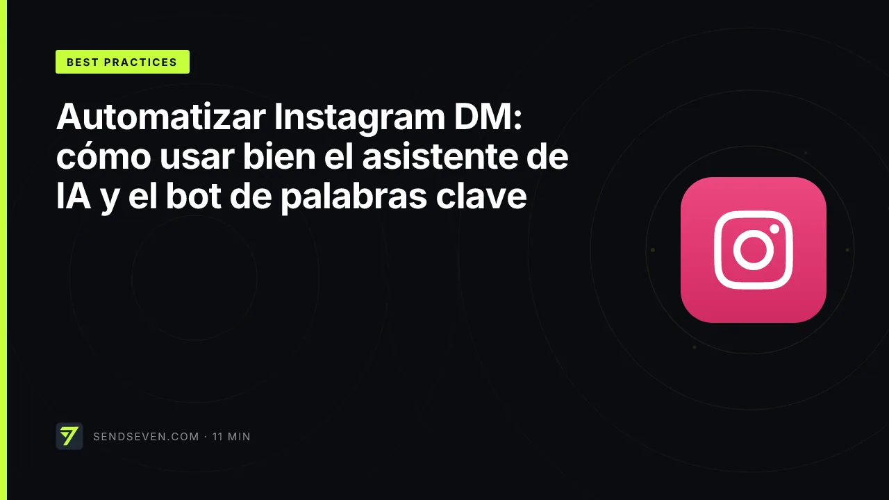 Automatizar Instagram DM: cómo usar bien el asistente de IA y el bot de palabras clave