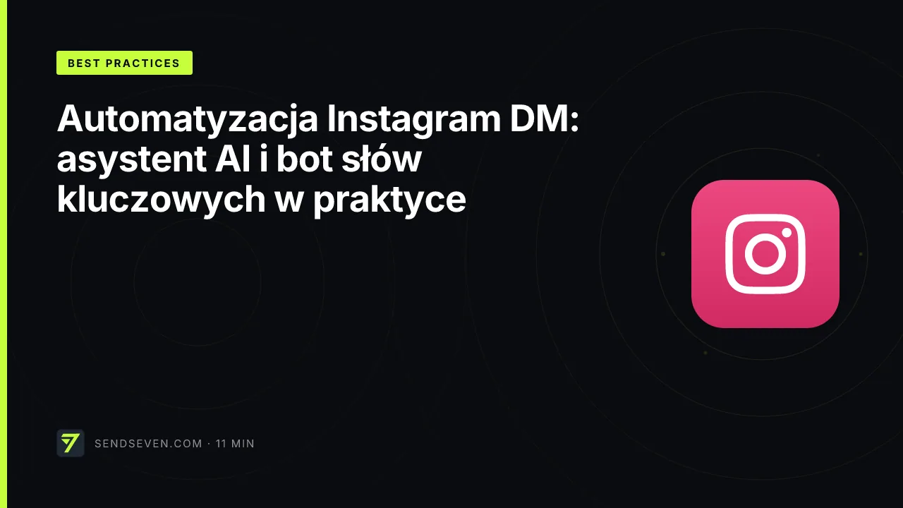 Automatyzacja Instagram DM: asystent AI i bot słów kluczowych w praktyce