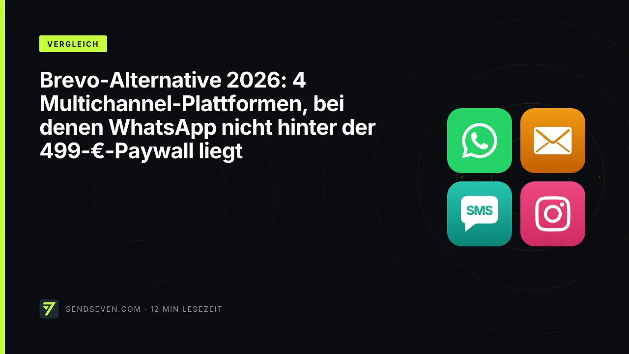 Brevo-Alternative 2026: 4 Multichannel-Plattformen, bei denen WhatsApp nicht hinter der 499-€-Paywall liegt