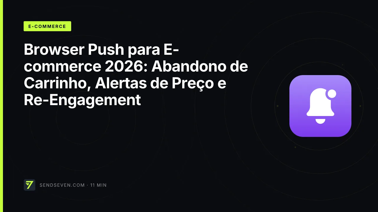 Browser Push para E-commerce 2026: Abandono de Carrinho, Alertas de Preço e Re-Engagement