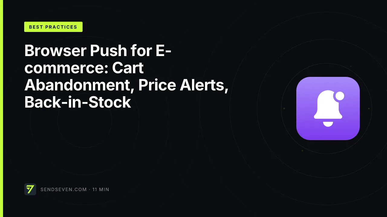 Browser Push for E-commerce: Cart Abandonment, Price Alerts, Back-in-Stock