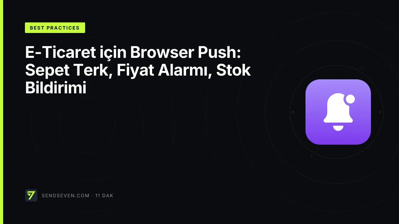 E-Ticaret için Browser Push: Sepet Terk, Fiyat Alarmı, Stok Bildirimi