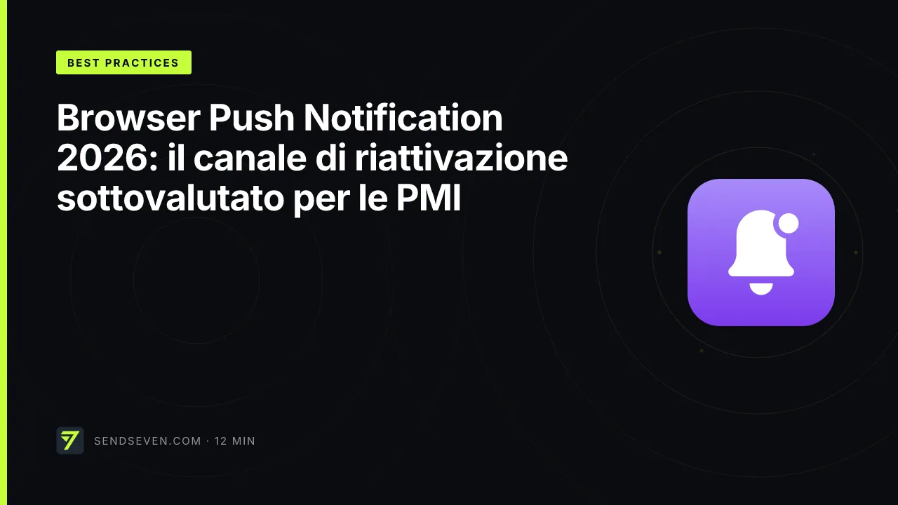 Browser Push Notification 2026: il canale di riattivazione sottovalutato per le PMI