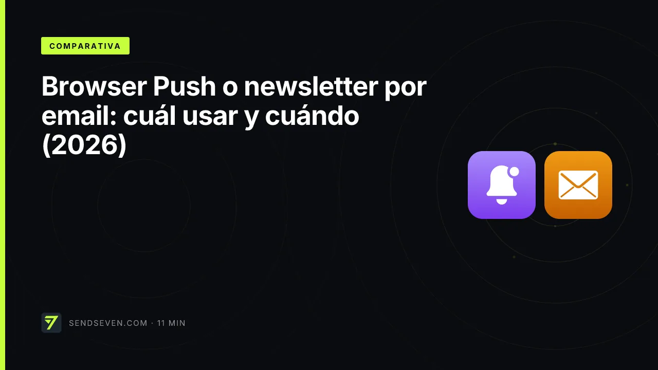 Browser Push o newsletter por email: cuál usar y cuándo (2026)