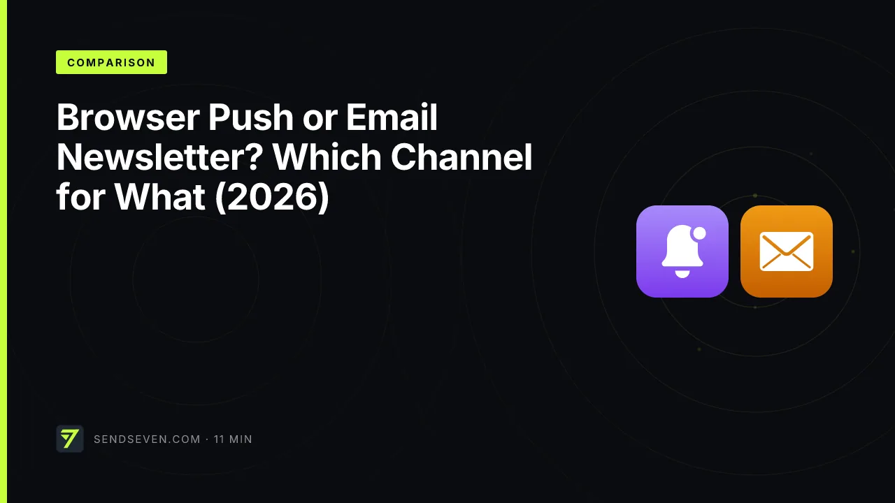 Browser Push or Email Newsletter? Which Channel for What (2026)