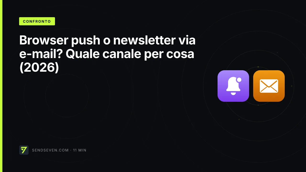 Browser push o newsletter via e-mail? Quale canale per cosa (2026)