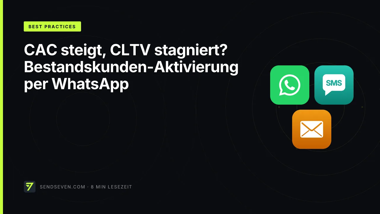 CAC steigt, CLTV stagniert? Bestandskunden-Aktivierung per WhatsApp