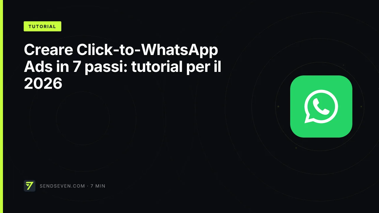 Creare Click-to-WhatsApp Ads in 7 passi: tutorial per il 2026