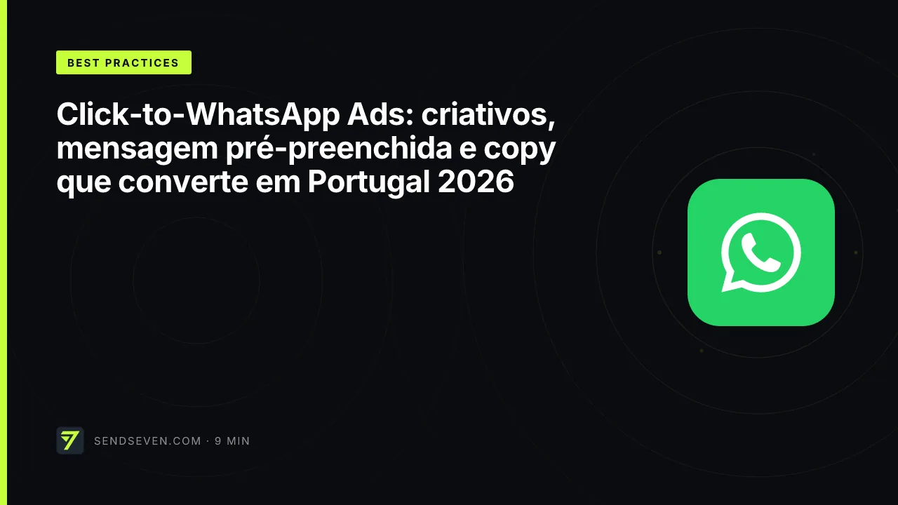 Click-to-WhatsApp Ads: criativos, mensagem pré-preenchida e copy que converte em Portugal 2026