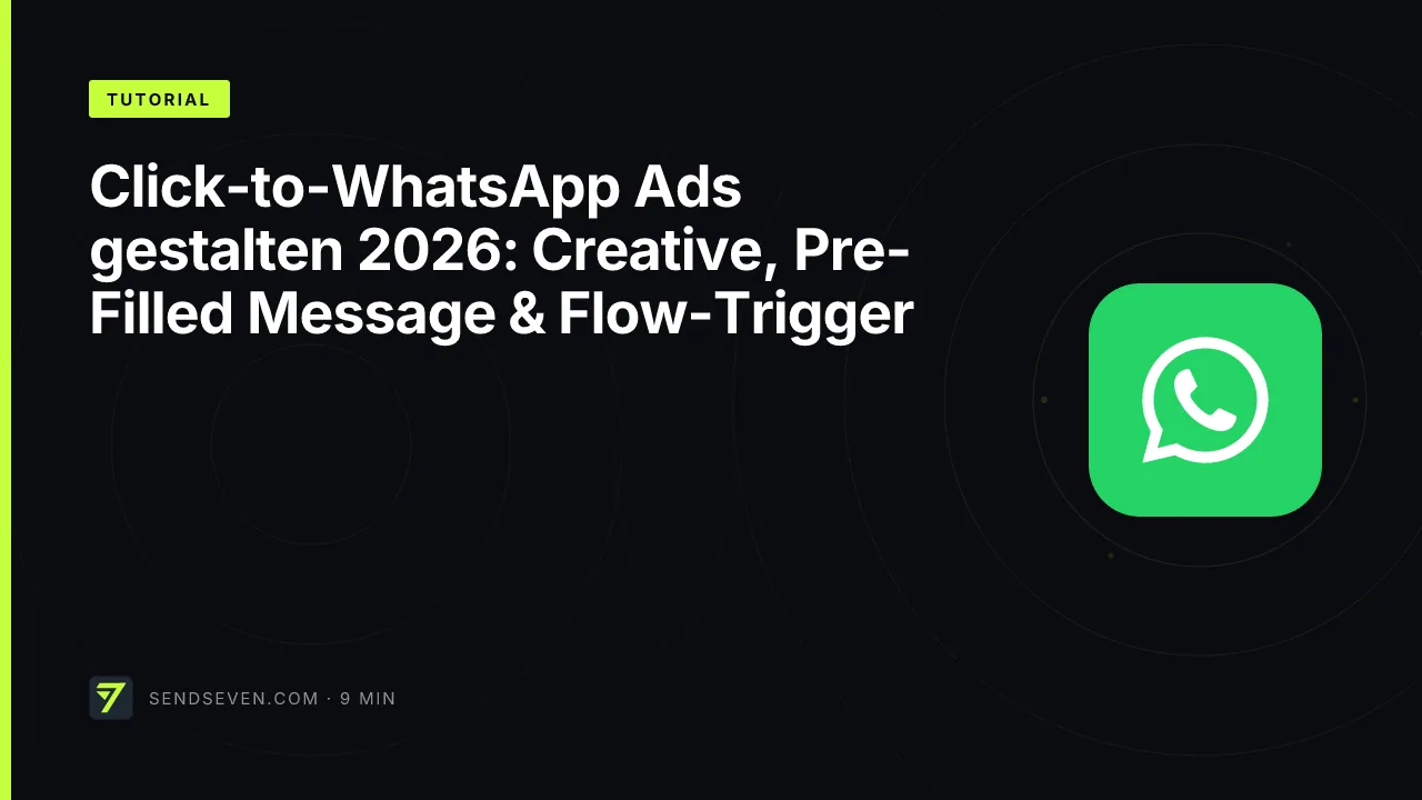 Click-to-WhatsApp Ads gestalten 2026: Creative, Pre-Filled Message & Flow-Trigger