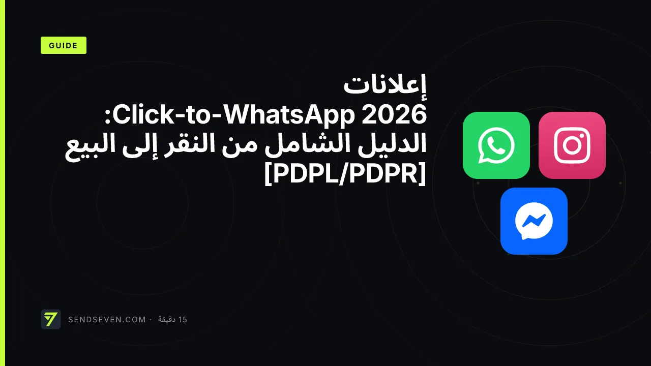 إعلانات Click-to-WhatsApp 2026: الدليل الشامل من النقر إلى البيع [PDPL/PDPR]