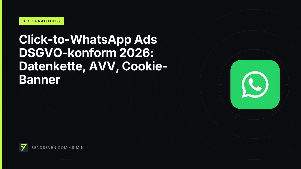 Click-to-WhatsApp Ads DSGVO-konform 2026: Datenkette, AVV, Cookie-Banner