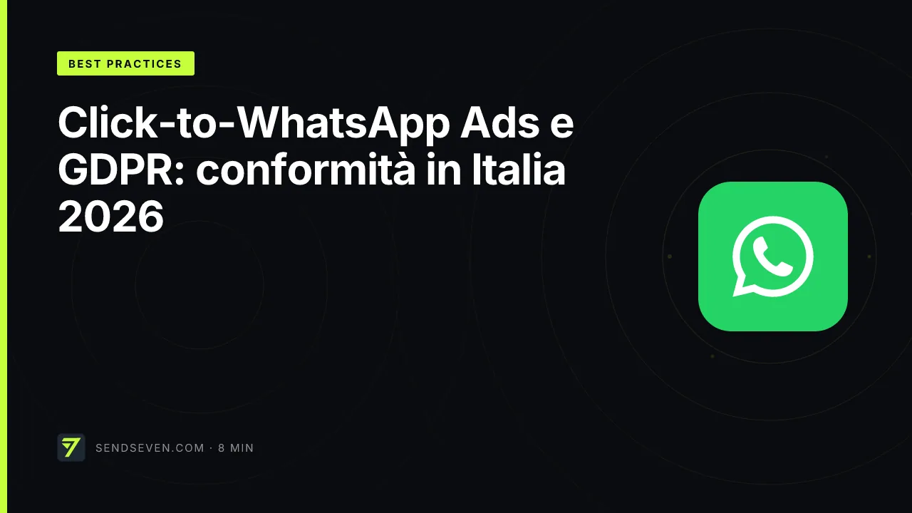 Click-to-WhatsApp Ads e GDPR: conformità in Italia 2026