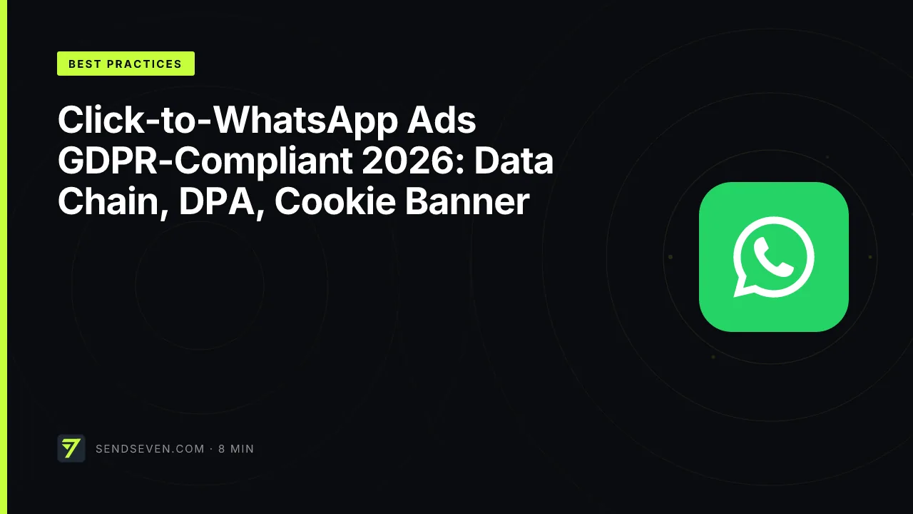 Click-to-WhatsApp Ads GDPR-Compliant 2026: Data Chain, DPA, Cookie Banner