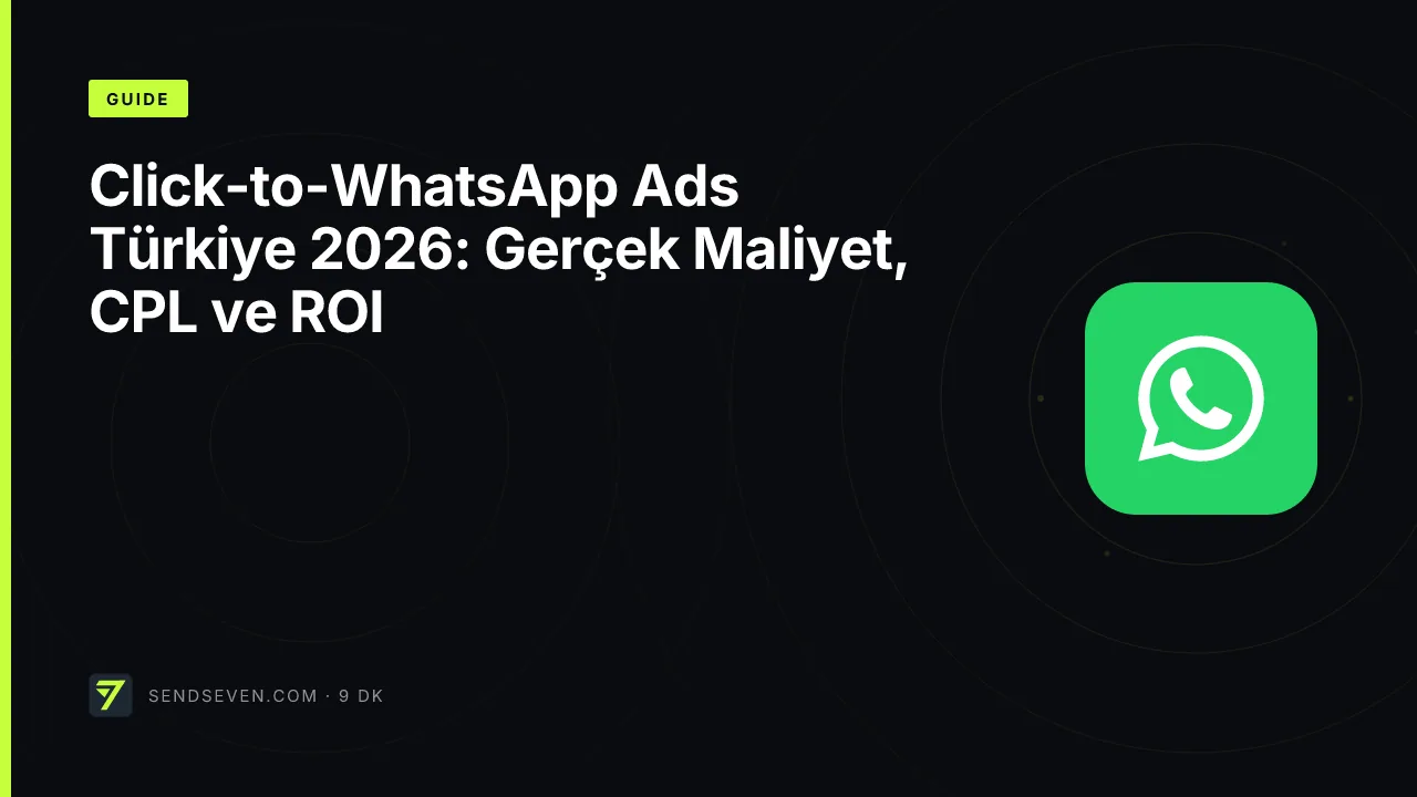 Click-to-WhatsApp Ads Türkiye 2026: Gerçek Maliyet, CPL ve ROI