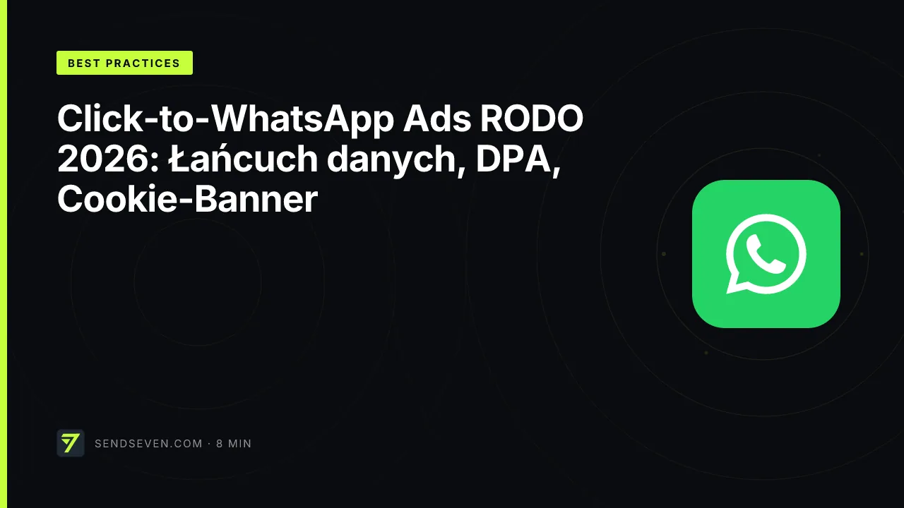 Click-to-WhatsApp Ads RODO 2026: Łańcuch danych, DPA, Cookie-Banner