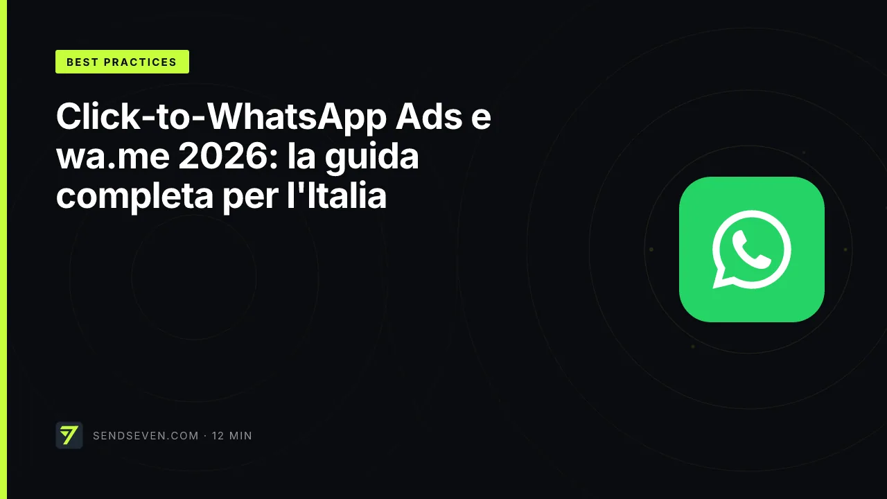 Click-to-WhatsApp Ads e wa.me 2026: la guida completa per l'Italia