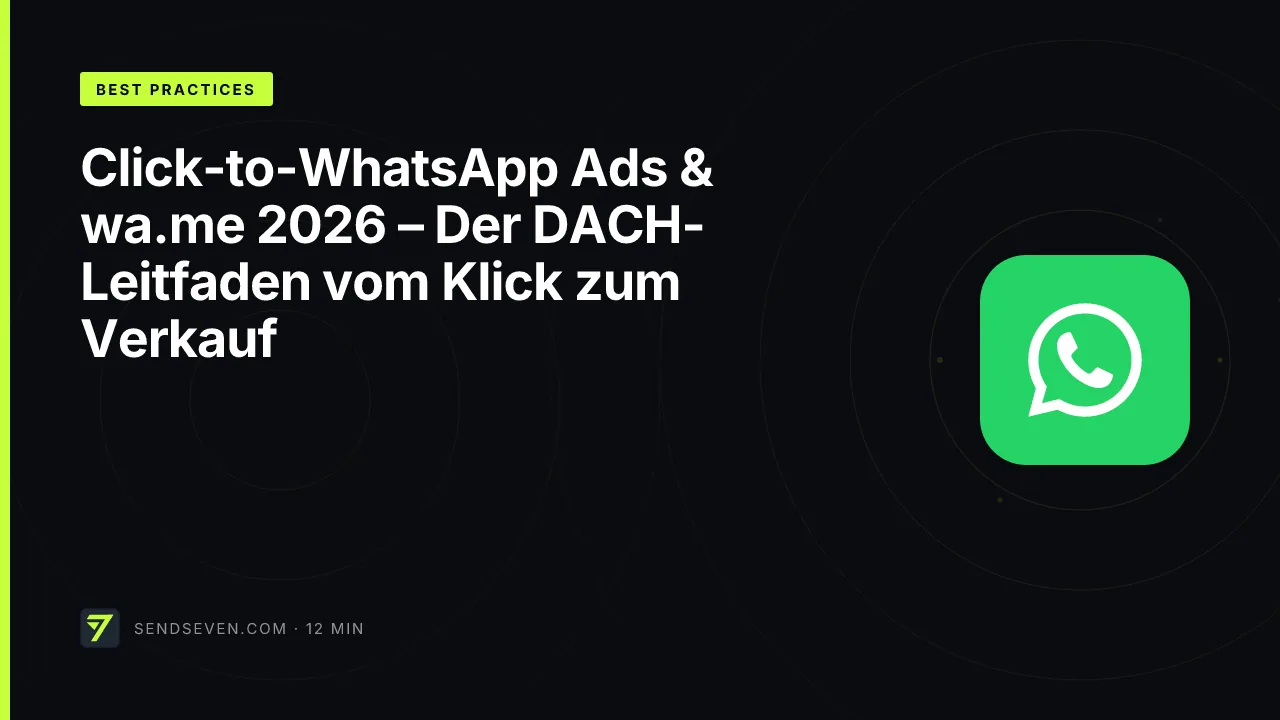 Click-to-WhatsApp Ads & wa.me 2026 – Der DACH-Leitfaden vom Klick zum Verkauf
