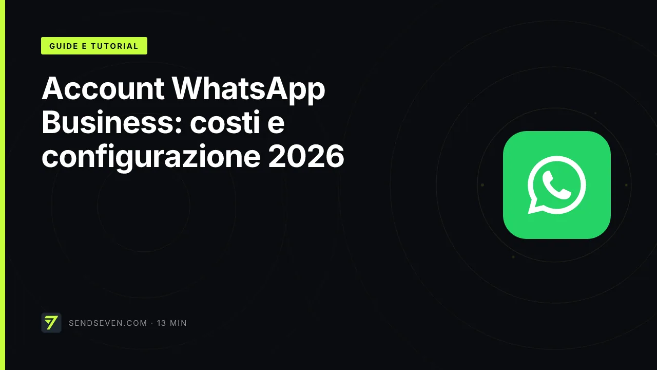 Account WhatsApp Business: costi e configurazione 2026