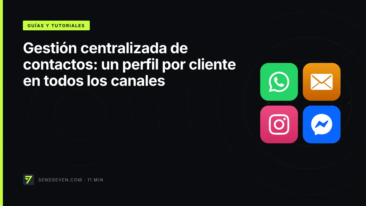 Gestión centralizada de contactos: un perfil por cliente en todos los canales