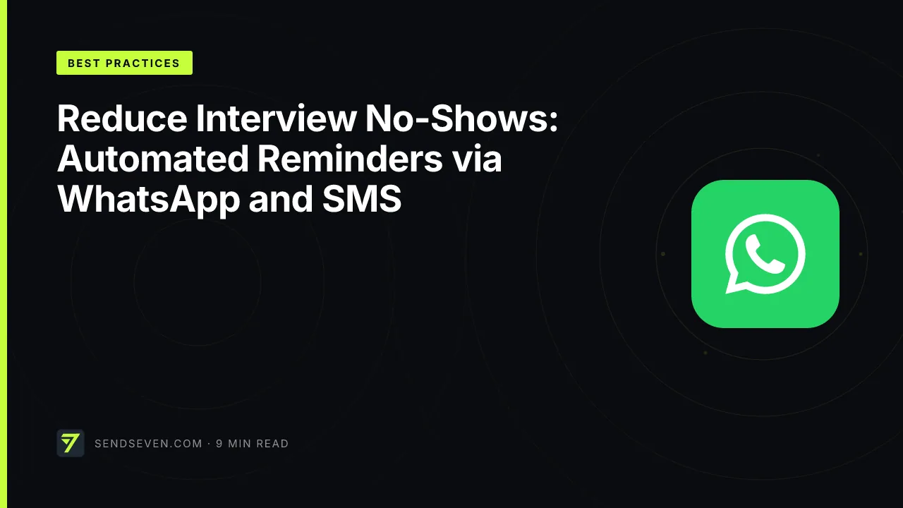 Reduce Interview No-Shows: Automated Reminders via WhatsApp and SMS