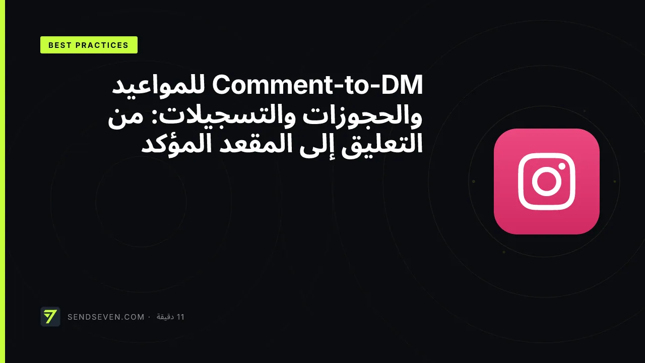 Comment-to-DM للمواعيد والحجوزات والتسجيلات: من التعليق إلى المقعد المؤكد
