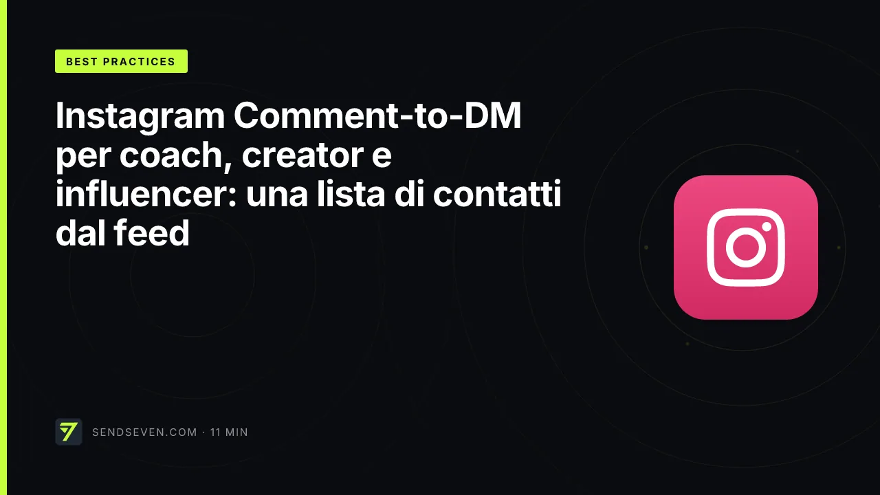 Instagram Comment-to-DM per coach, creator e influencer: una lista di contatti dal feed