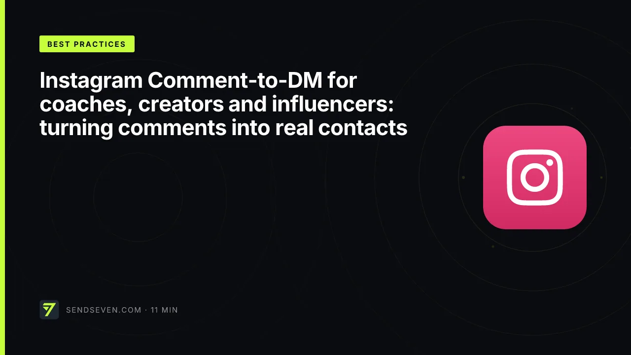 Instagram Comment-to-DM for coaches, creators and influencers: turning comments into real contacts