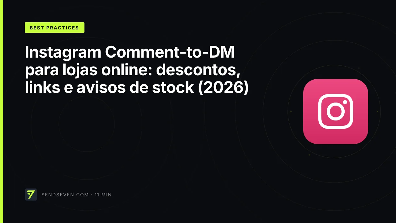 Instagram Comment-to-DM para lojas online: descontos, links e avisos de stock (2026)