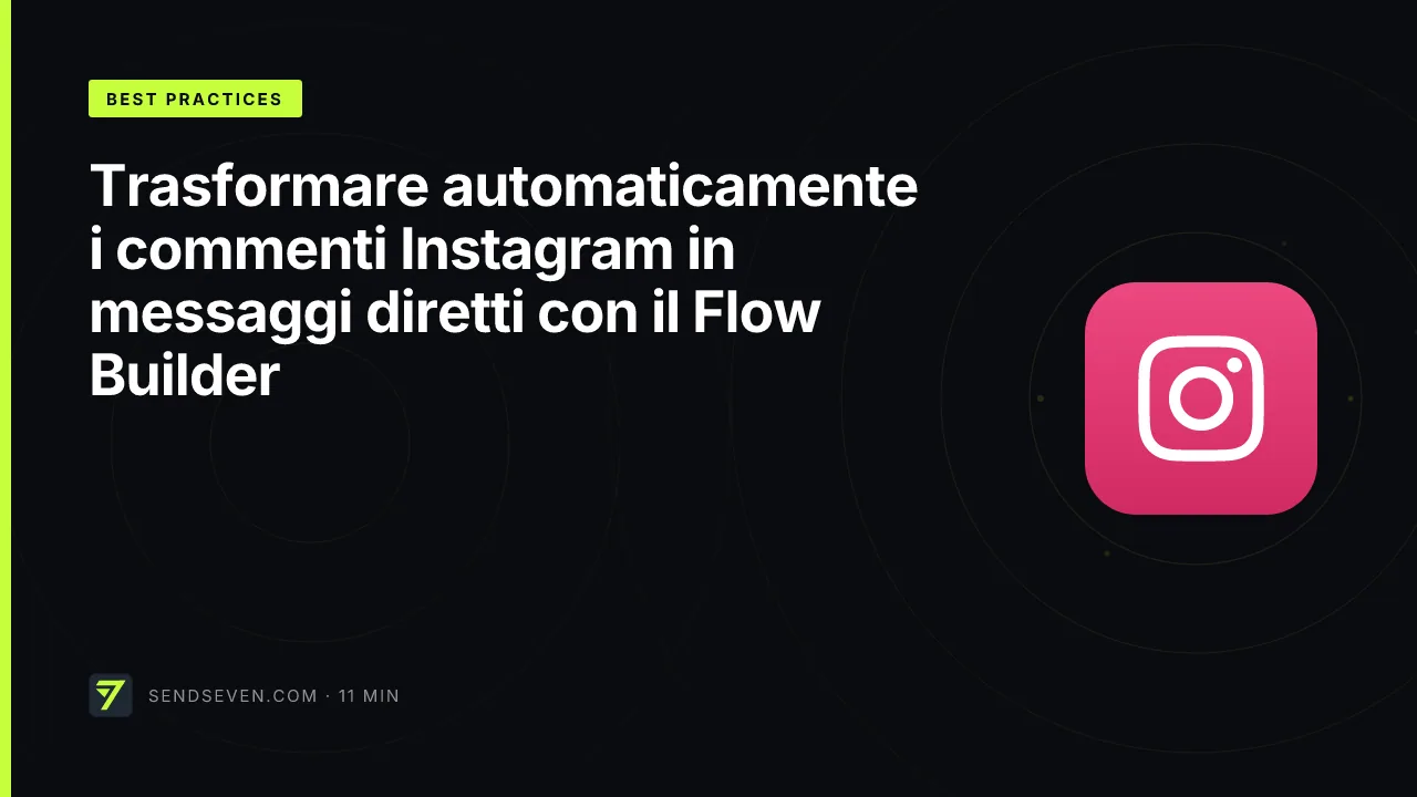 Trasformare automaticamente i commenti Instagram in messaggi diretti con il Flow Builder