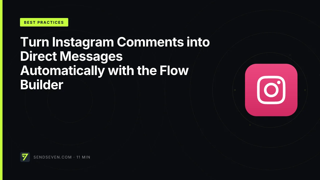 Turn Instagram Comments into Direct Messages Automatically with the Flow Builder