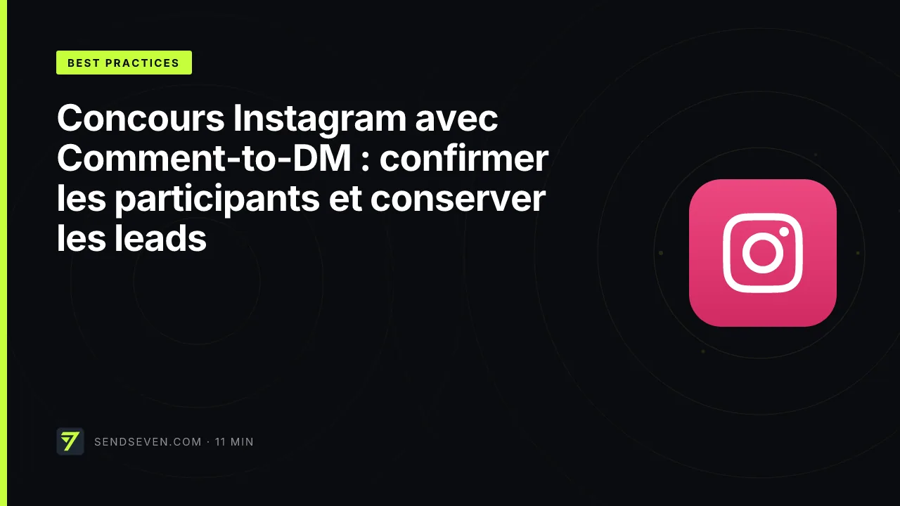 Concours Instagram avec Comment-to-DM : confirmer les participants et conserver les leads
