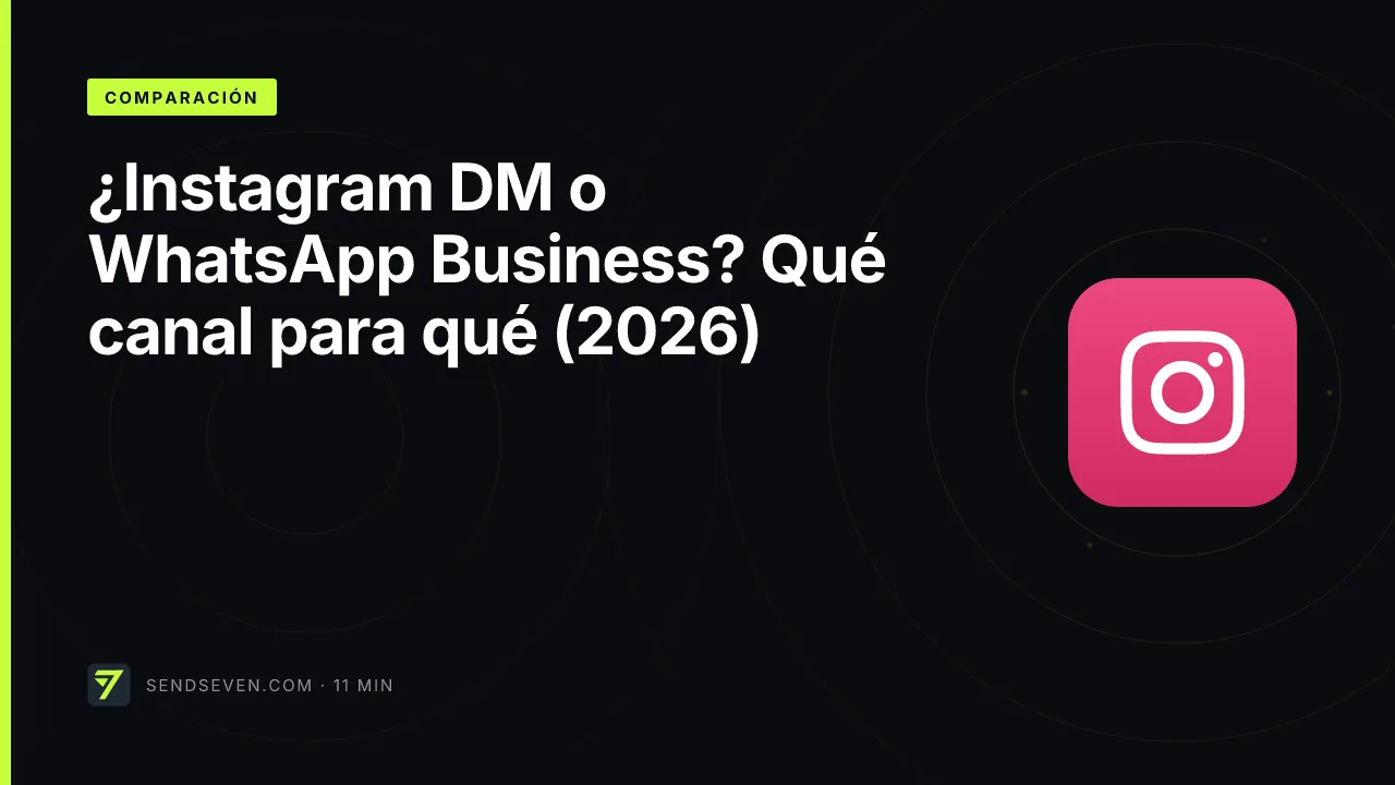 ¿Instagram DM o WhatsApp Business? Qué canal para qué (2026)