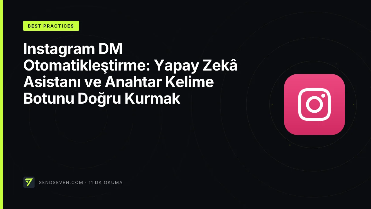 Instagram DM Otomatikleştirme: Yapay Zekâ Asistanı ve Anahtar Kelime Botunu Doğru Kurmak