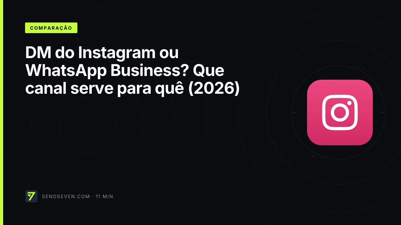 DM do Instagram ou WhatsApp Business? Que canal serve para quê (2026)