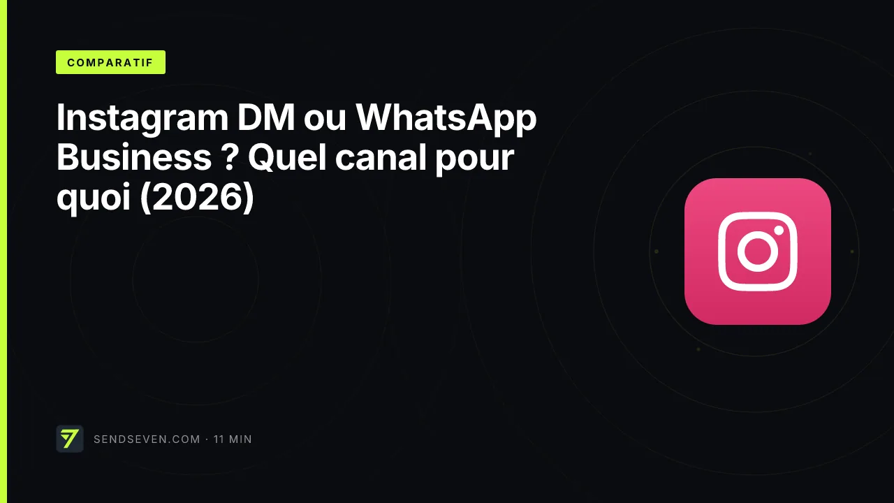 Instagram DM ou WhatsApp Business ? Quel canal pour quoi (2026)