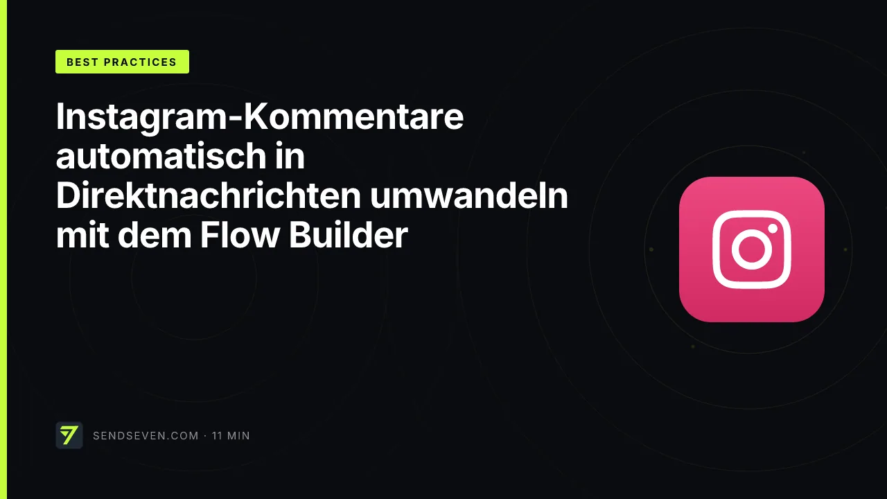Instagram-Kommentare automatisch in Direktnachrichten umwandeln mit dem Flow Builder