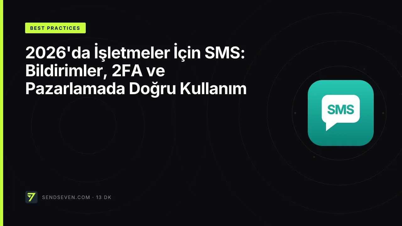 2026'da İşletmeler İçin SMS: Bildirimler, 2FA ve Pazarlamada Doğru Kullanım