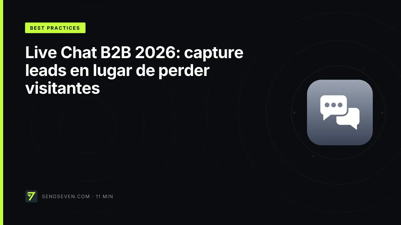Live Chat B2B 2026: capture leads en lugar de perder visitantes