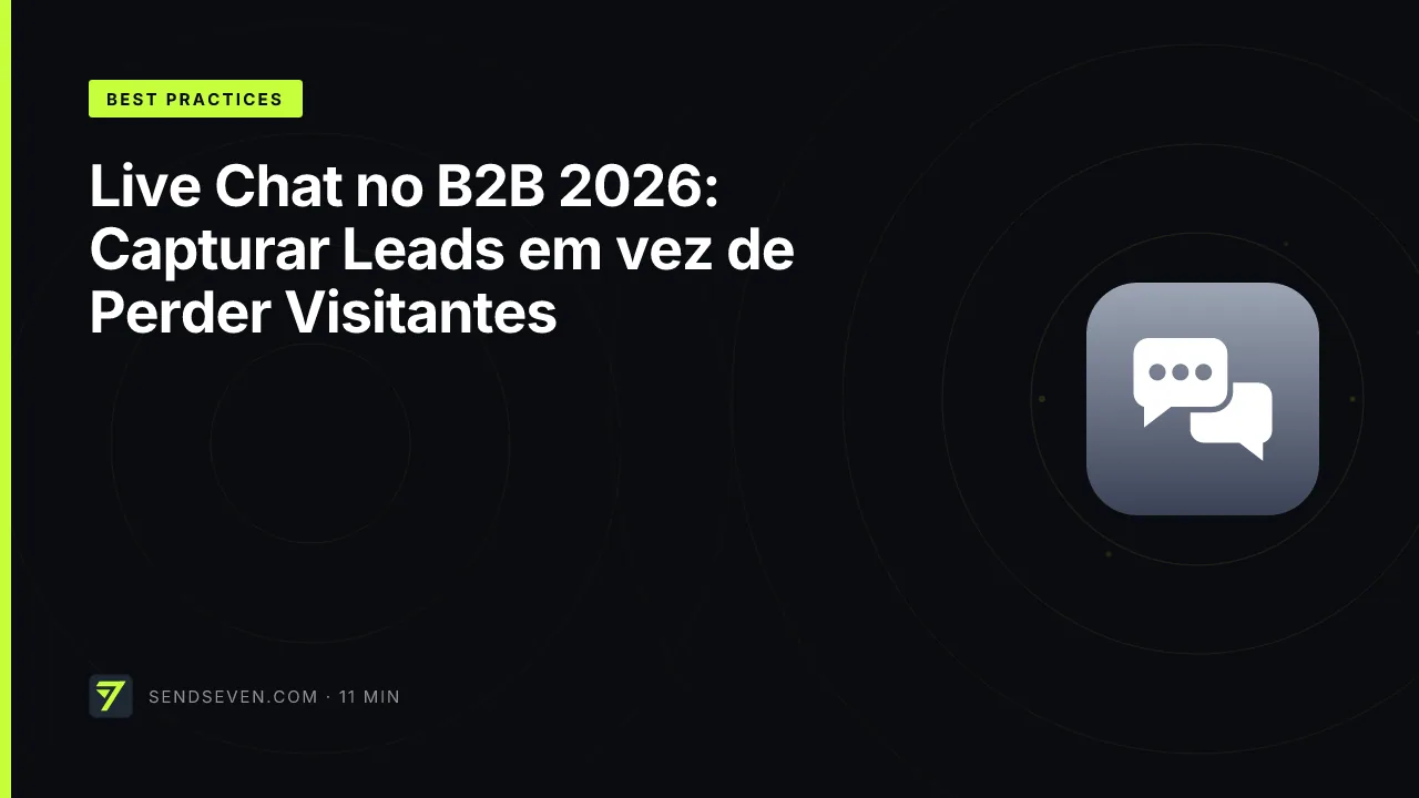 Live Chat no B2B 2026: Capturar Leads em vez de Perder Visitantes