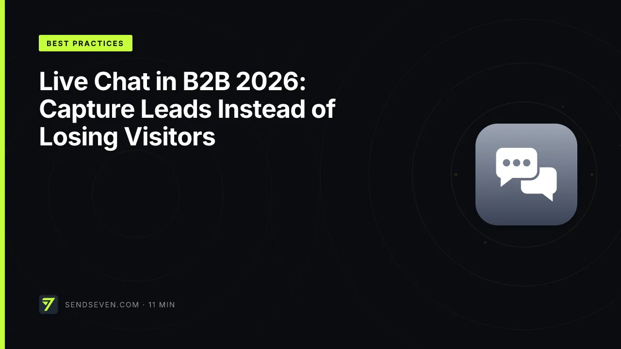 Live Chat in B2B 2026: Capture Leads Instead of Losing Visitors