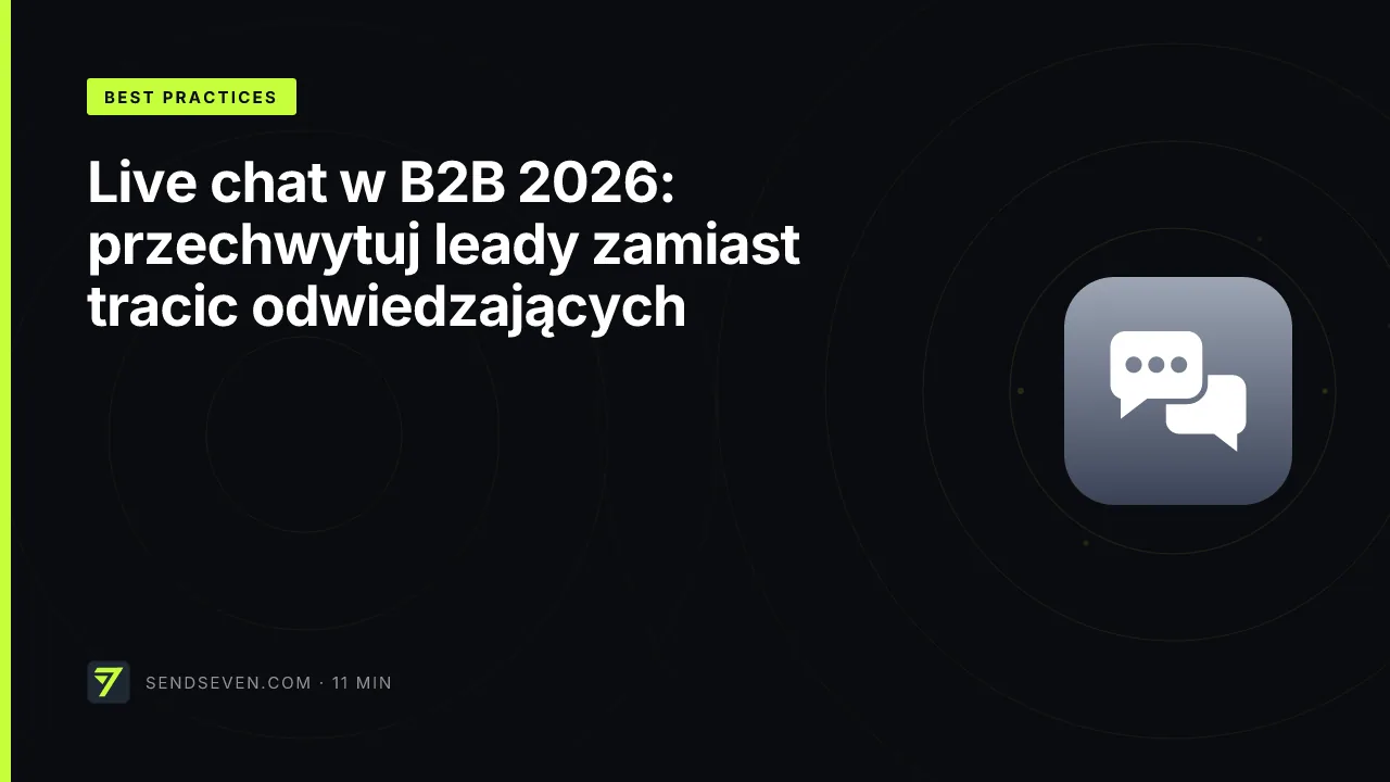 Live chat w B2B 2026: przechwytuj leady zamiast tracic odwiedzających
