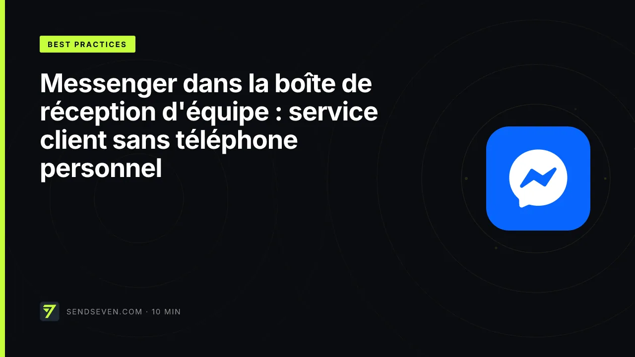Messenger dans la boîte de réception d'équipe : service client sans téléphone personnel