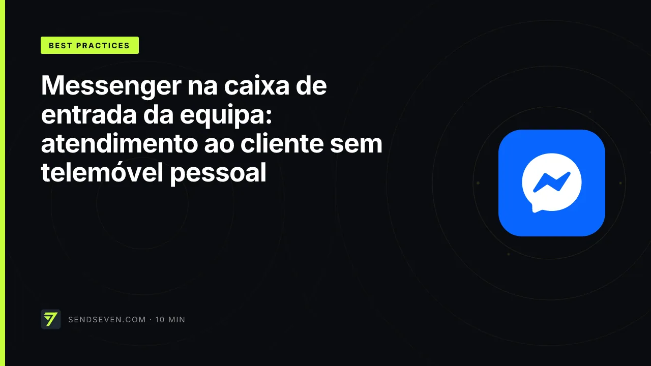 Messenger na caixa de entrada da equipa: atendimento ao cliente sem telemóvel pessoal