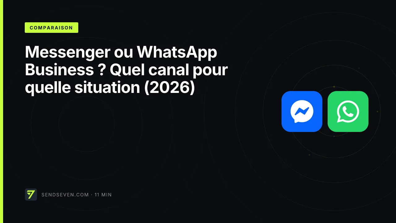 Messenger ou WhatsApp Business ? Quel canal pour quelle situation (2026)