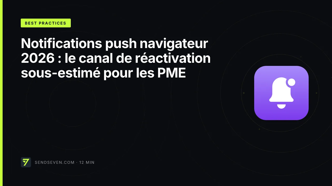 Notifications push navigateur 2026 : le canal de réactivation sous-estimé pour les PME