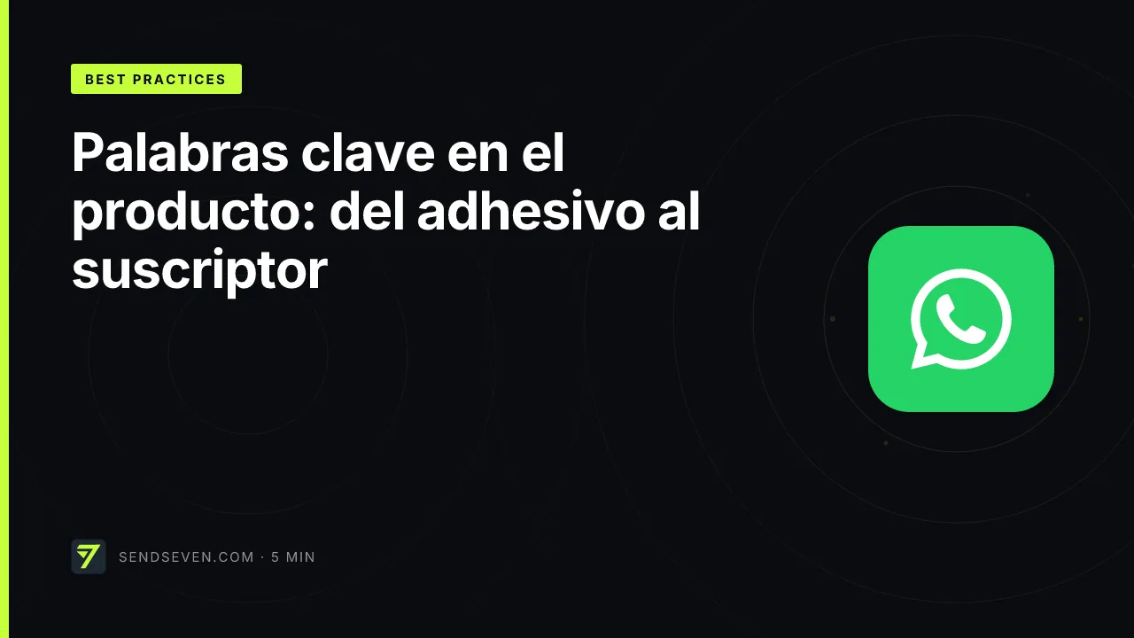Palabras clave en el producto: del adhesivo al suscriptor